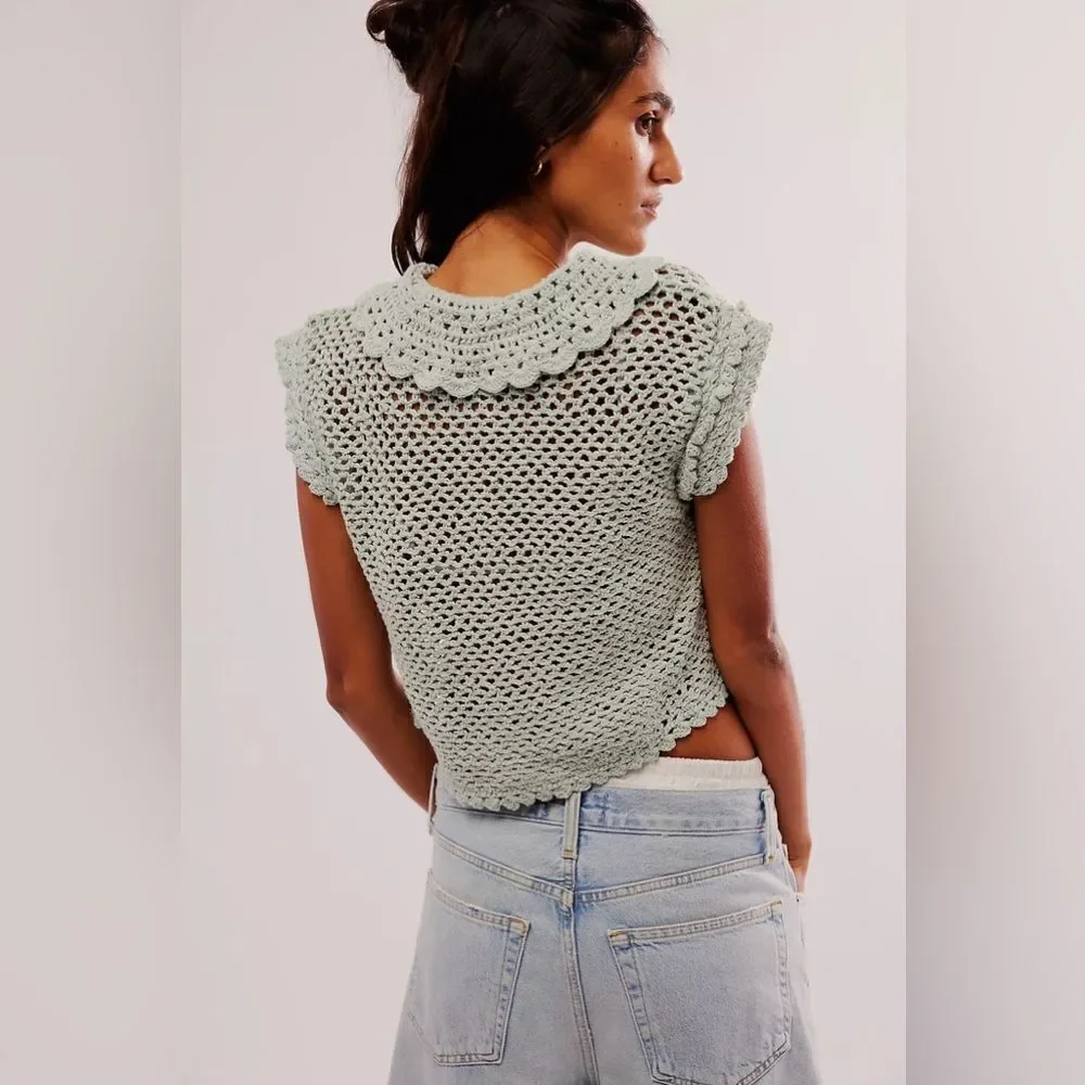 Free People Lily Crochet Top